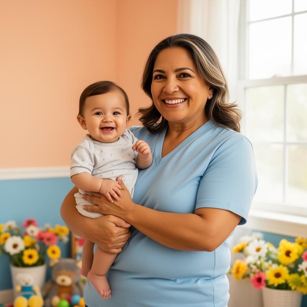 Yolanda Cota with a child